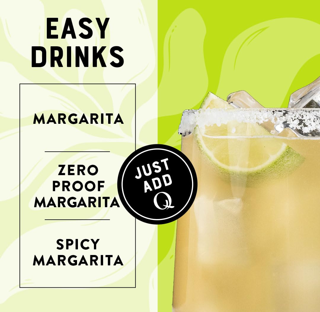 Q MARGARITA MIX with Real Key Limes & Organic Agave - Ideal for Cocktails & Mocktails - Real Ingredients & Perfectly Balanced | 80 Calories per Serving | 7.5 Fl Oz Cans (Pack of 24)