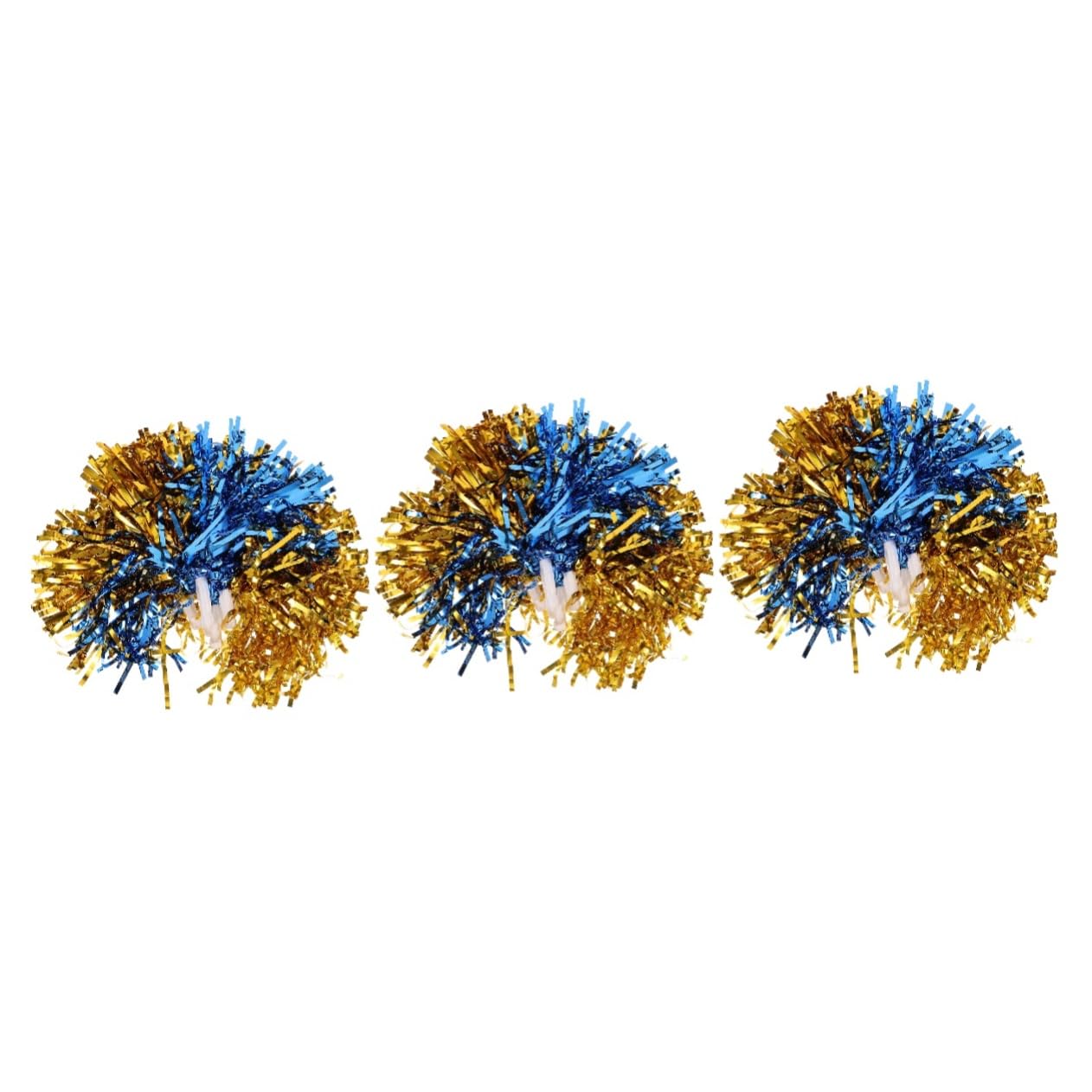 POPETPOP 3sets Reusable Cheer Pom Cheerleading Props Decorative for Sports Events Gymnastics Accessories 12pcs*3