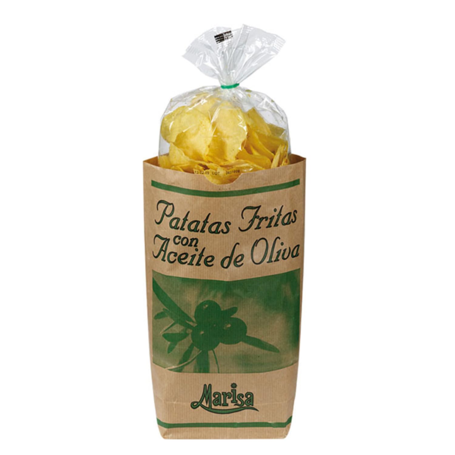 Patatas Fritas Marisa Kartoffelchips mit Olivenöl und Meersalz Vegetarisch Glutenfrei Spanien inkl. FeinWert E-Book (6 x 160 g)