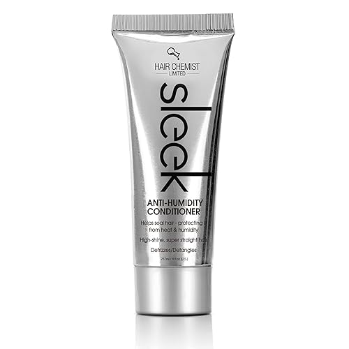 Hair Chemist SLEEK - Acondicionador antihumedad de 8 onzas  Acondicionador desencrespamiento para cabello seco encrespado y cabello liso elegante,