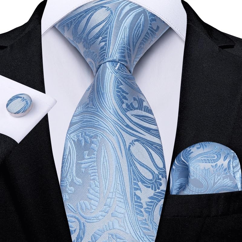 Set de corbatas de seda para hombre JSEIAJB miniatura 2