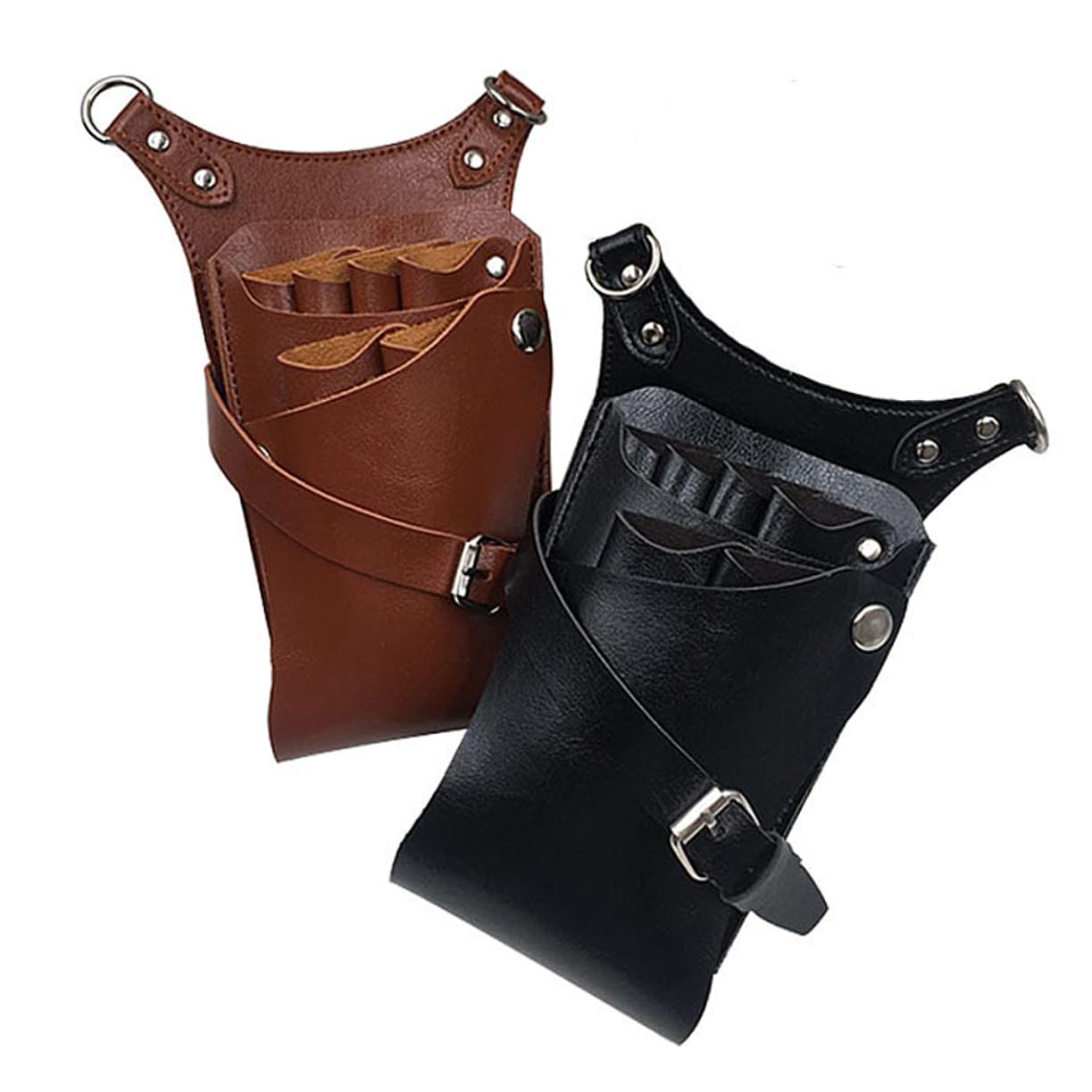 Healvian Professional Hairdressing Tool Bag Barber Waist Bag Scissor Pouch 6 Slots