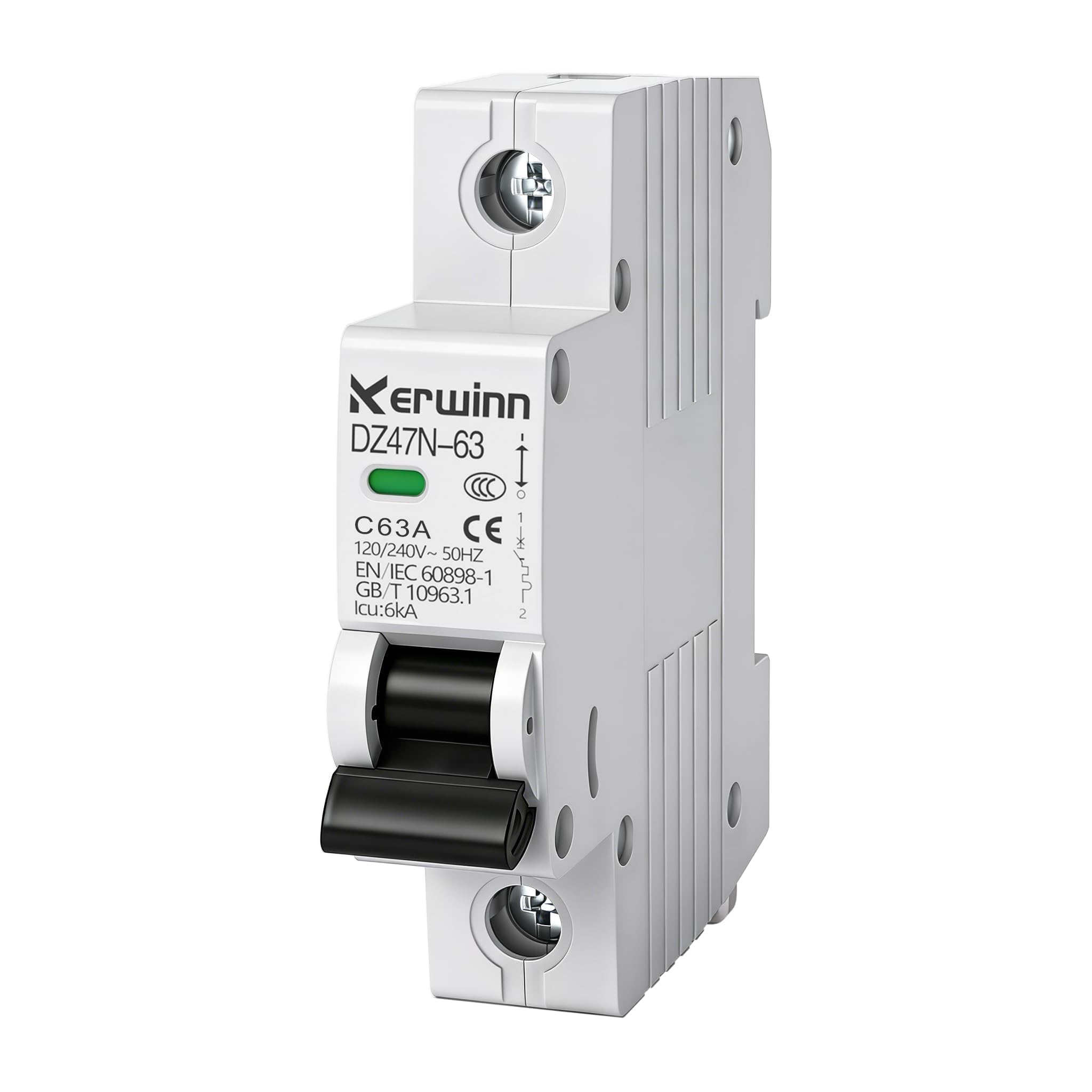 Miniature Circuit Breaker 120V/240V ac Circuit Breaker 1 Pole 20Amp Smart Circuit Breaker DIN Rail Mount for Marine Power Systems,Solar photovoltaic Systems(C20A) — Amazon image 15