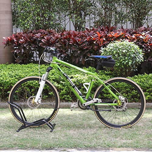 Bicycle Floor Stand, Steel Bike Parking Rack Fits 16"-29" Bikes, Cycling Storage Organizer For Indoor Outdoor Home Garage, Bicycle Holder For Mountain And Road Bike, Black #TOP6