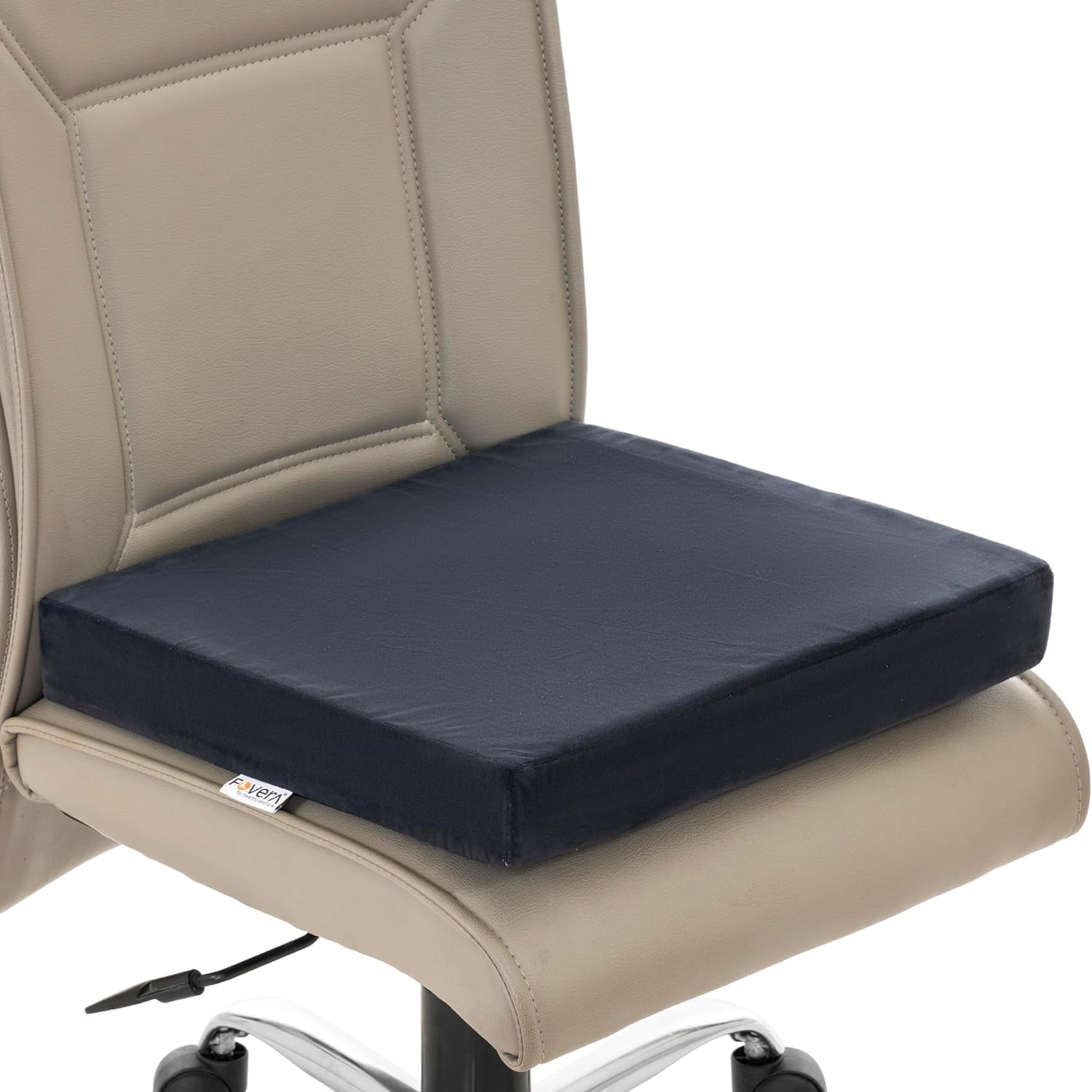 FOVERA Tri-Foam Seat Cushion for Chair - for Office & Home Chair & Car Seat - for Lower Back Pain & Seat Bone Support for Comfortable Sitting (M - 16 x 16 x 2.5 Inch, Dark Grey Velvet) (B0C6L565G6) Amazon Price History, Amazon Price Tracker