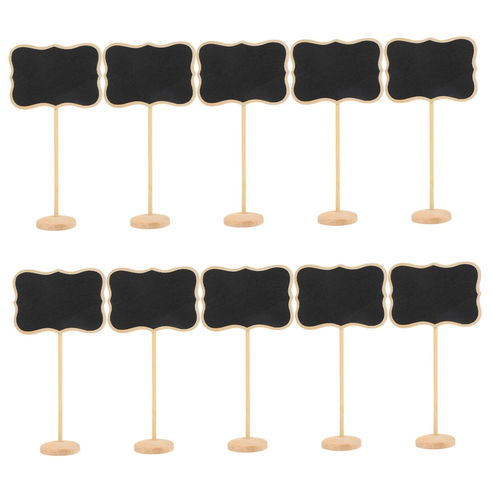 HOODANCOS 10pcs Mini Blackboard Signs Stands Message Board for Plant Markers Weddings Parties Home Decor and Craft Projects Chalkboard Labels for Messages and Price Tags