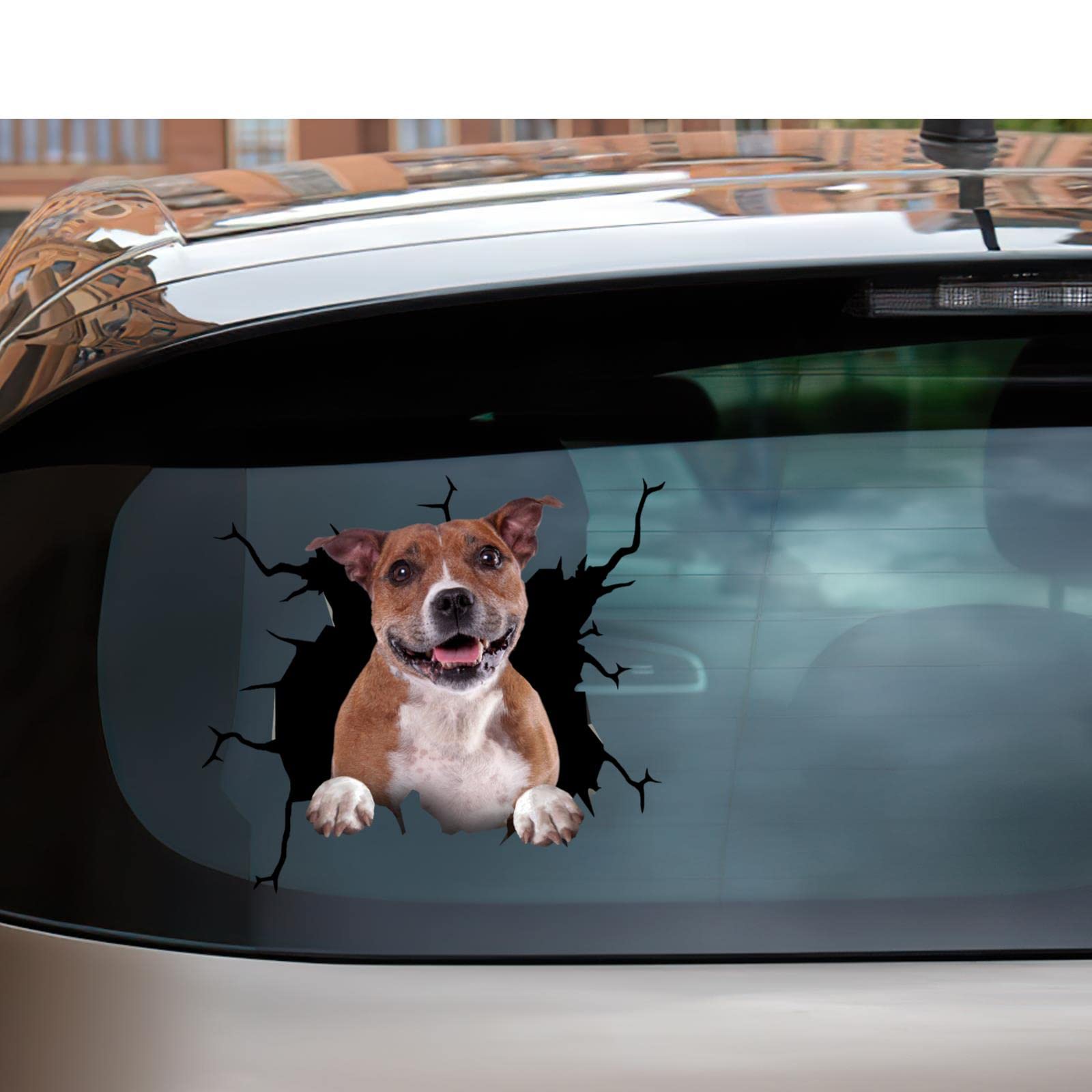 Adesivo American Staffordshire Terrier Staffordshire Bull Terrier Regali Meme 3D Van Decal Adesivi Cane Cane Decalcomanie Vinal Trucking Sticker per Animali Avvertimento Camion Adesivi