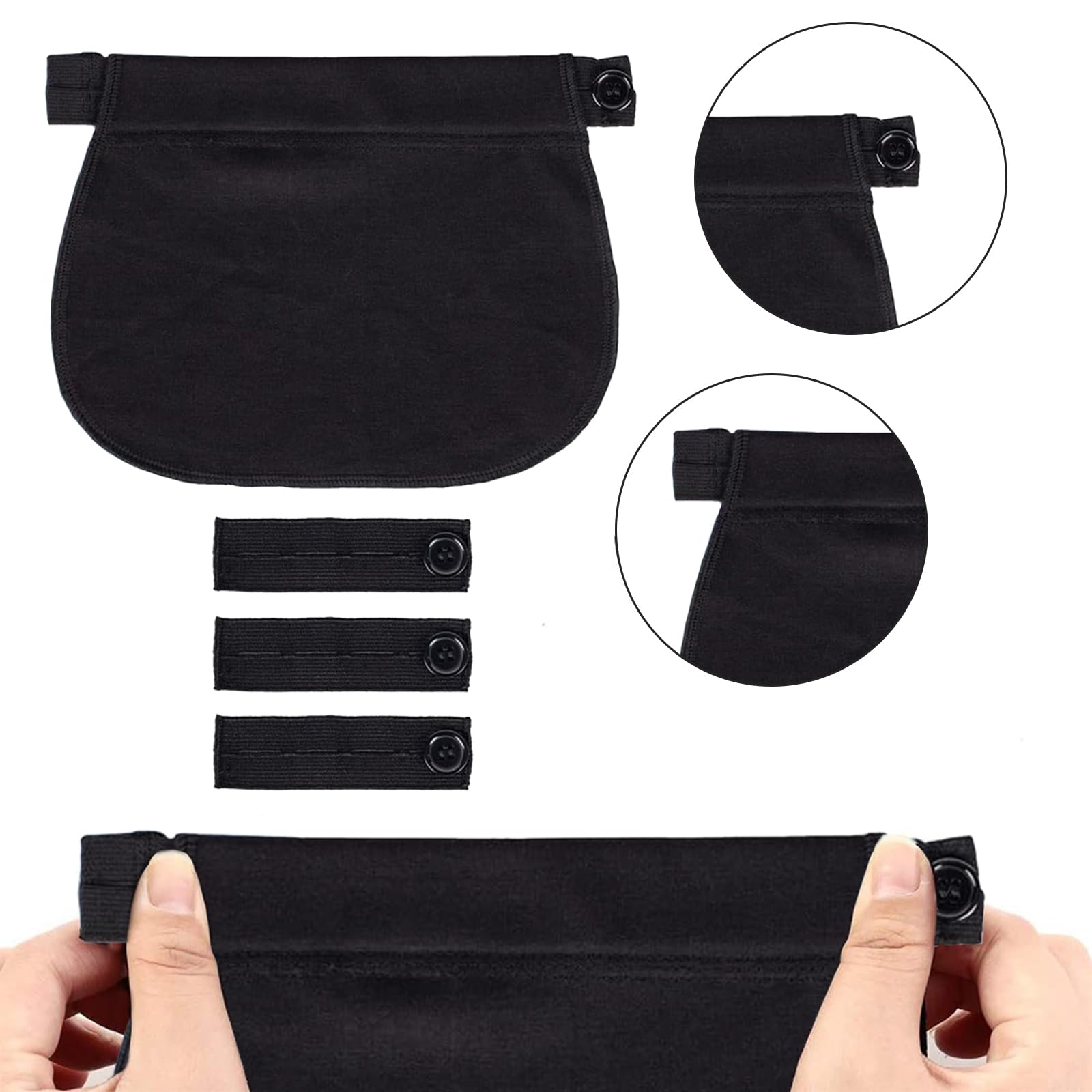 4 Pezzi Allarga Pantaloni Regolabile - Estensori Cintura Per Gravidanza, Uomini E Donne, Con Bottoni
