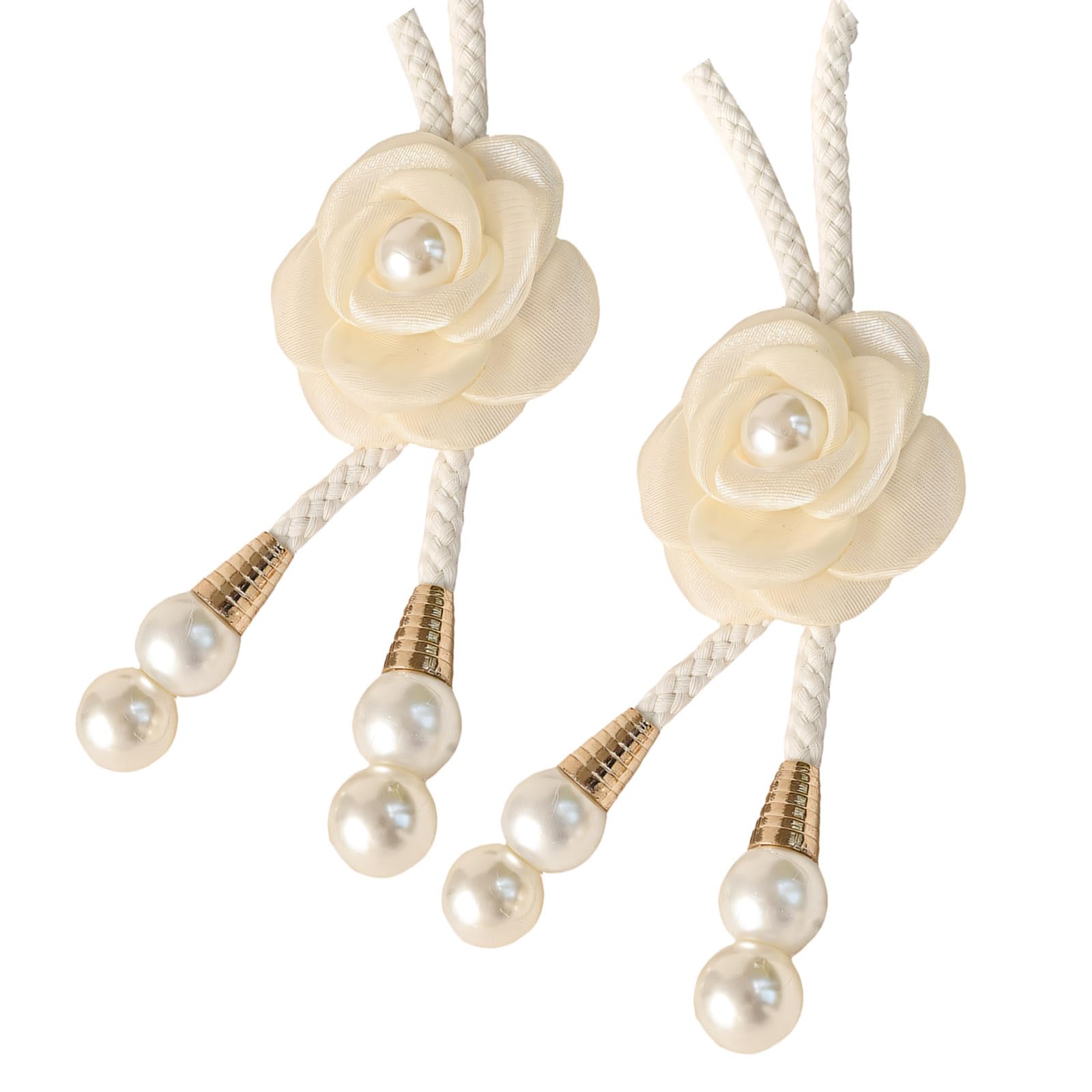 SXRQ 2Pieces Soft Sheer Curtain Tiebacks with Delicate Flower Shape Multipurpose Rope Suitable for Decorating Modifiable Belt