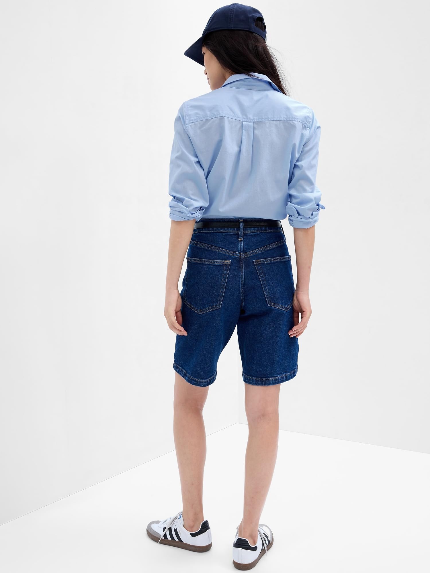 GAP Damen V-ls Classic Shirt Hemd mit Button-Down-Kragen