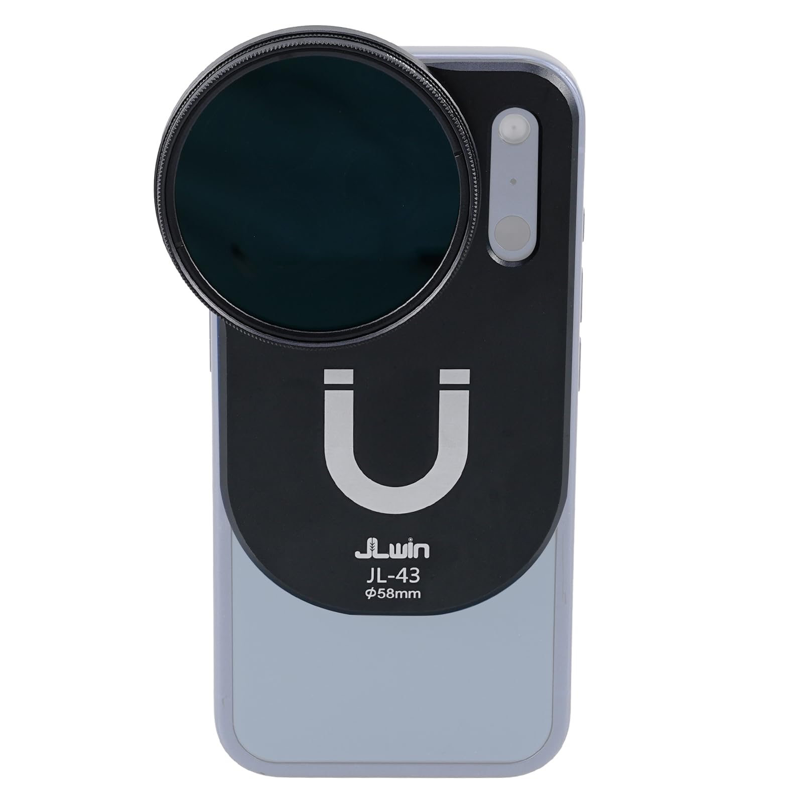 Supporto magnetico per filtro per iPhone 17 Pro con filtro MC CPL da 58 mm, anello adattatore in alluminio opaco per filtri CPL/nebbia da 58 mm