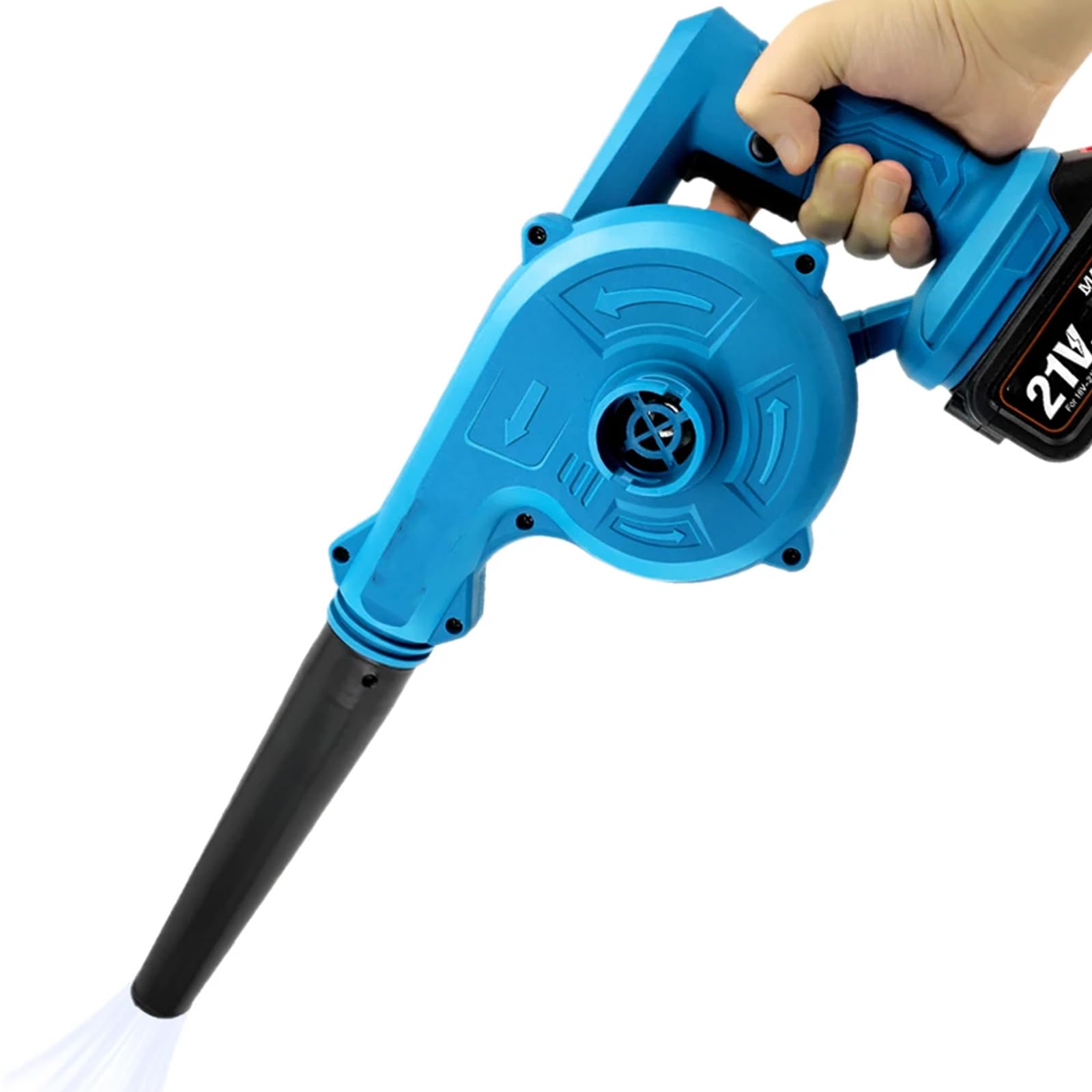 Voltix Soffiatore Aspiratore a Batteria 21V con 2 Batterie e Caricabatteria, Soffiatore Elettrico per Foglie 2 in 1, Potente e Leggero per Giardino, Cortile e Terrazzo