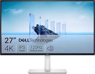 Dell S2725QS 27-Inch 4K Monitor 120Hz IPS 99% sRGB FreeSync Premium ComfortView Speakers Ash White