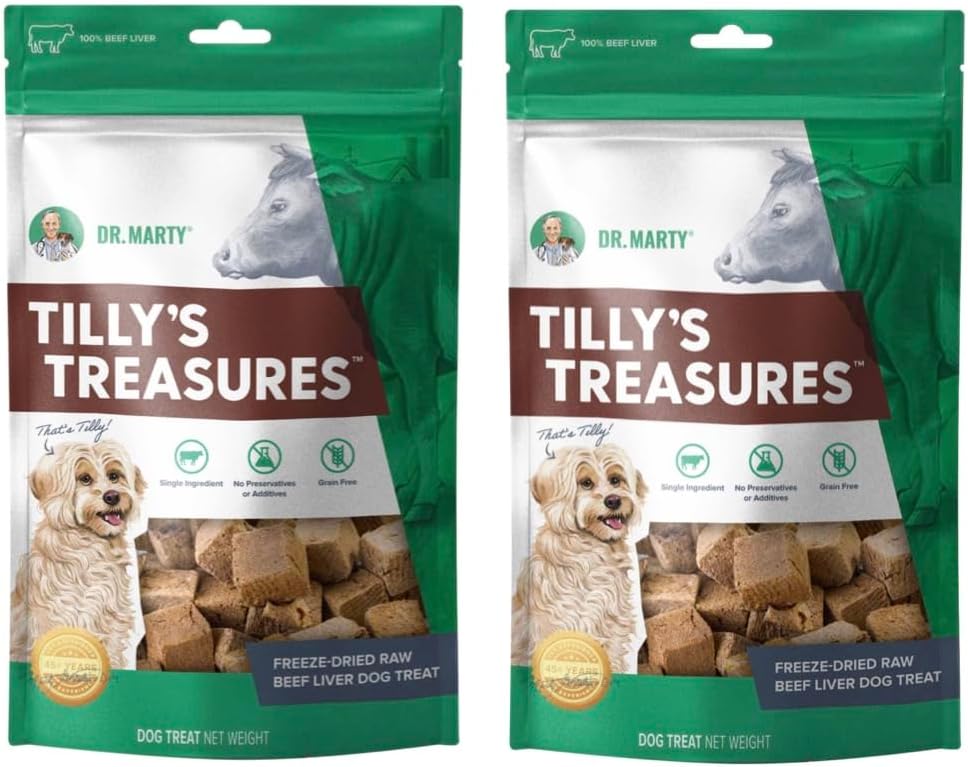 Dr. Marty Tilly's Treasures Beef Liver Dog Treat 8 oz (2 Pack)