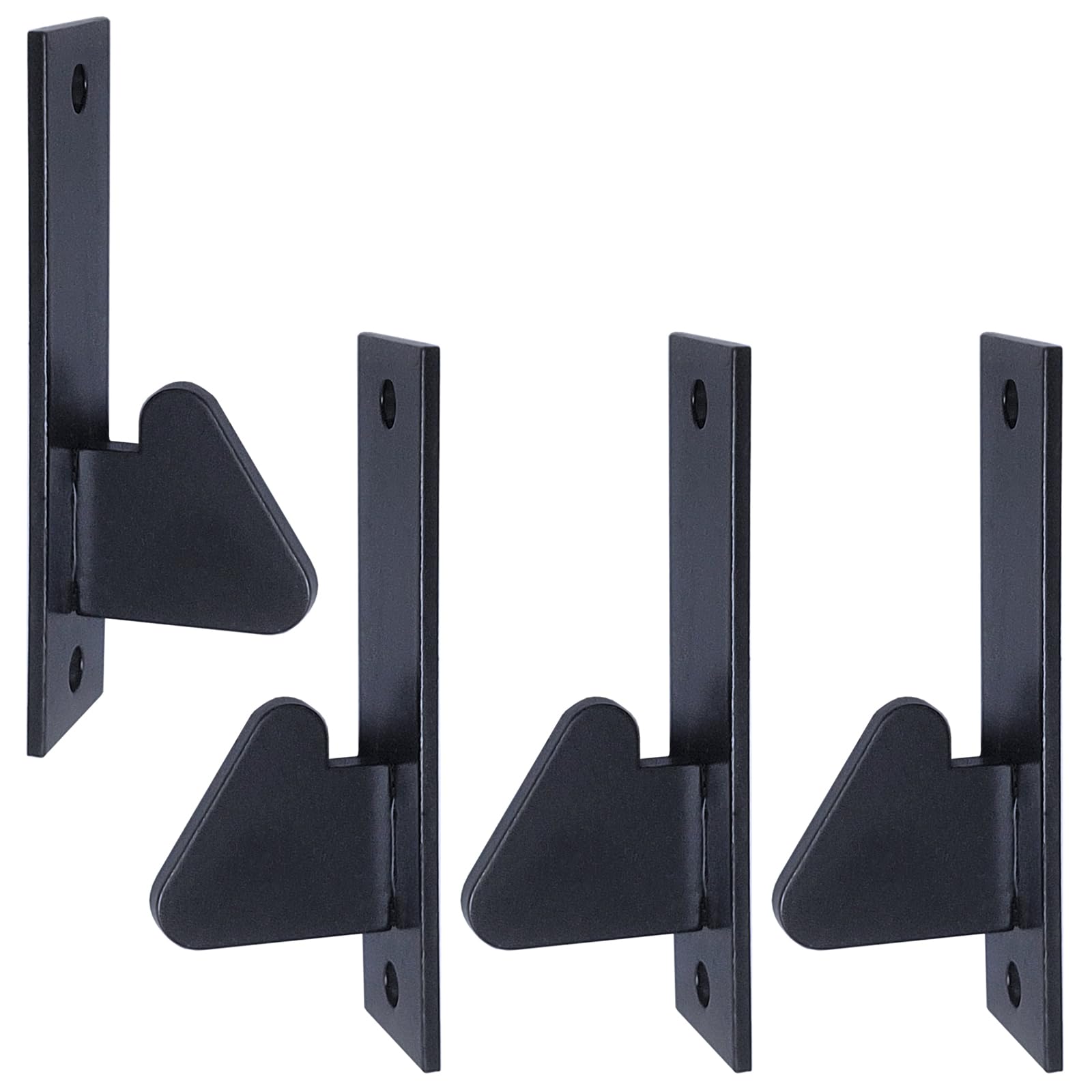 Young Wolf Black 4X Steel Spare Bolt On Gate Catch Latch Keep Door Strike Plate Catch Ring Hole Spacing 62X76x21mm Compatible With Suffolk Latch Keep