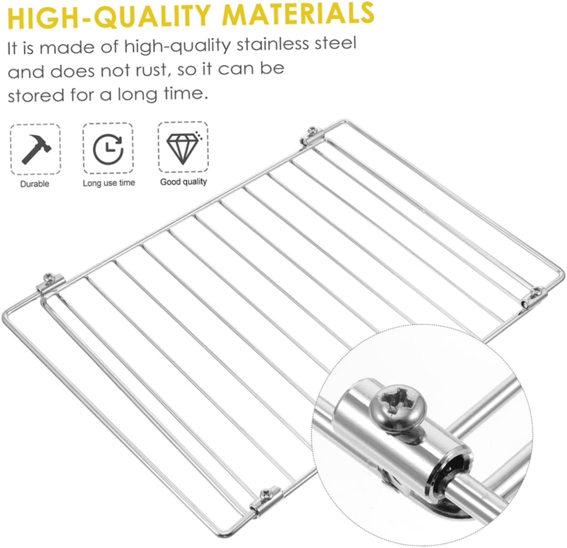 Telescopic Barbecue Grill Rack for Electric Ovens Stainless Steel BBQ Wire Rack Adjustable Baking Tool Non-Toxic Finish for Grilling and Roasting