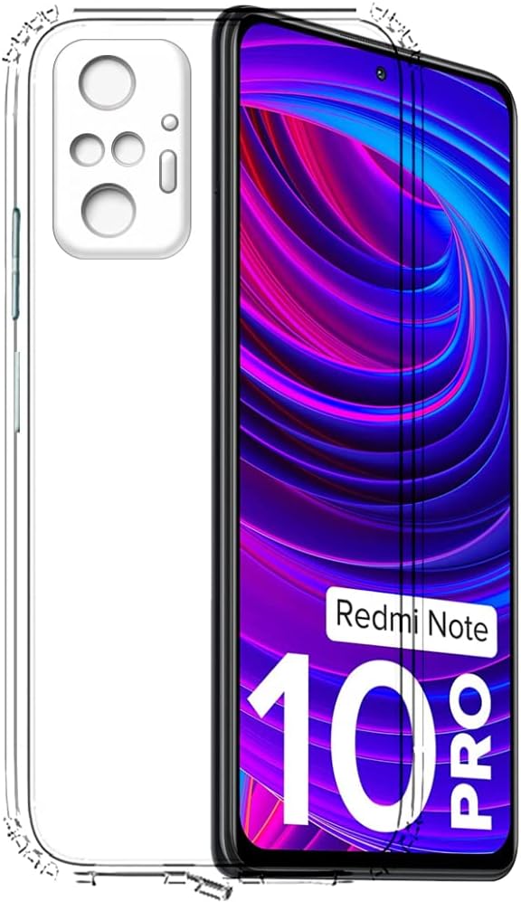 Tough Lee Back Cover Case for Mi Redmi Note 10 Pro/Pro Max (Flexible | TPU | Transparent)