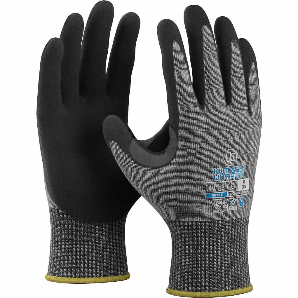 UCi KUTLASS ULTRA-SN Lot de 10 gants de travail légers avec revêtement en nitrile souple et renforcé (11/XXL)