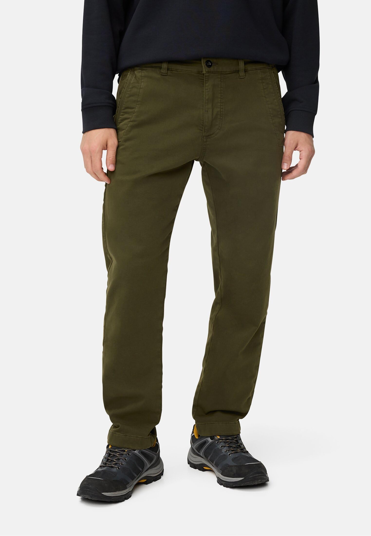 camel active Herren fleXXXactive® Chino Regular Fit aus Baumwollmix Waldgrün – Bild 2