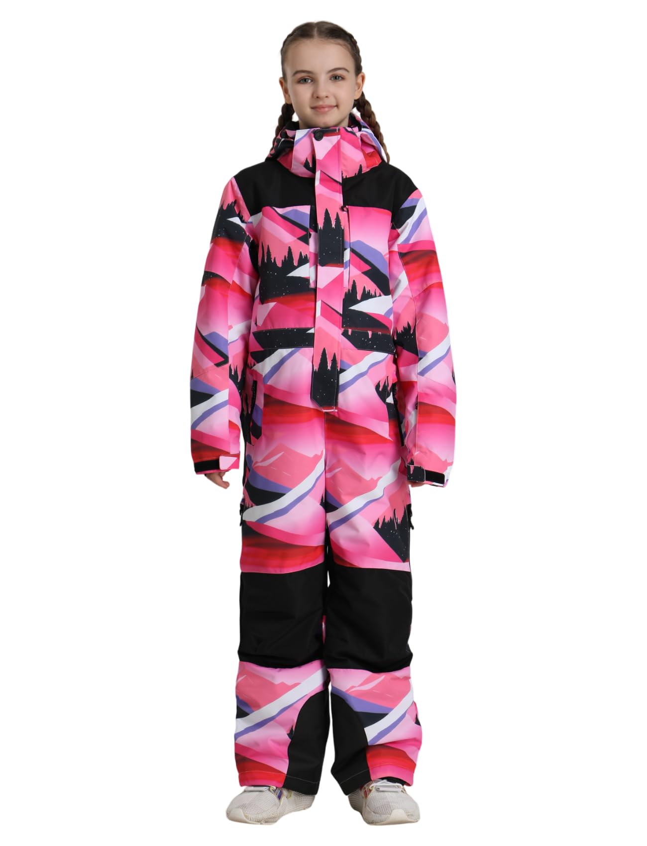 GSOU SNOW Kids Snow Suit Boys Girl Ski Suit One Piece Youth Snowsuit Outfit
