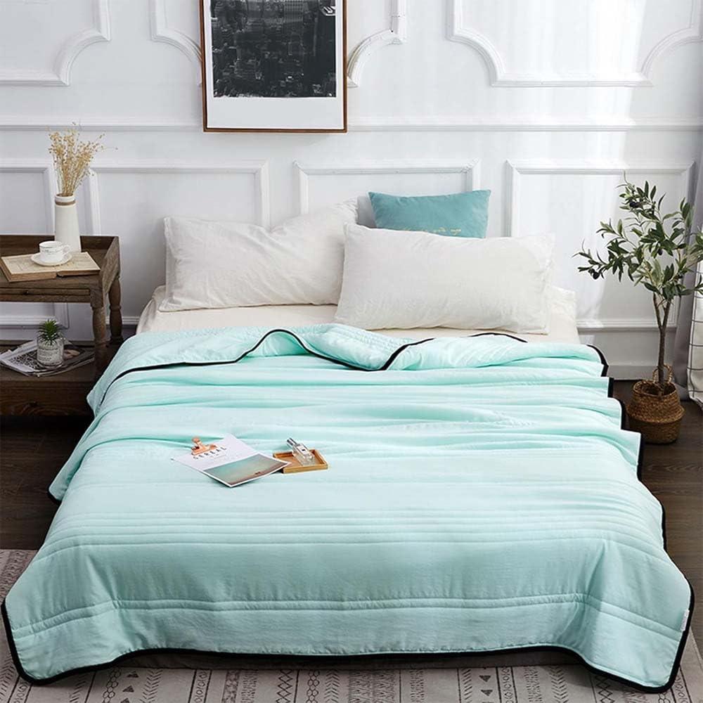 Iceblanket Summer Cooling Blanket,2024 New Ice Cooling Calming Blanket,Ice Cooling Blanket,Breathable Air Condition Quilt Comforter Blanket For Night Sweat,Sleep Cooler,Sleep Deeper (Green, 40*60in)