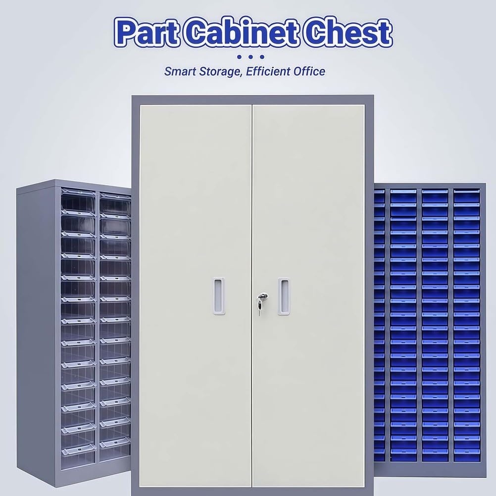 Armadietto per attrezzi, in ABS resistente, perfetto per garage, officina e forniture per ufficio, efficace sistema di cassetti per un facile accesso e organizzazione