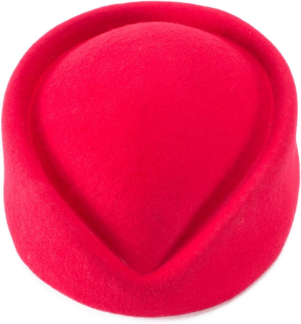 Lawliet Wool Stewardess Air Hostesses Pillbox Hat Millinery Teardrop Fascinator Base A040