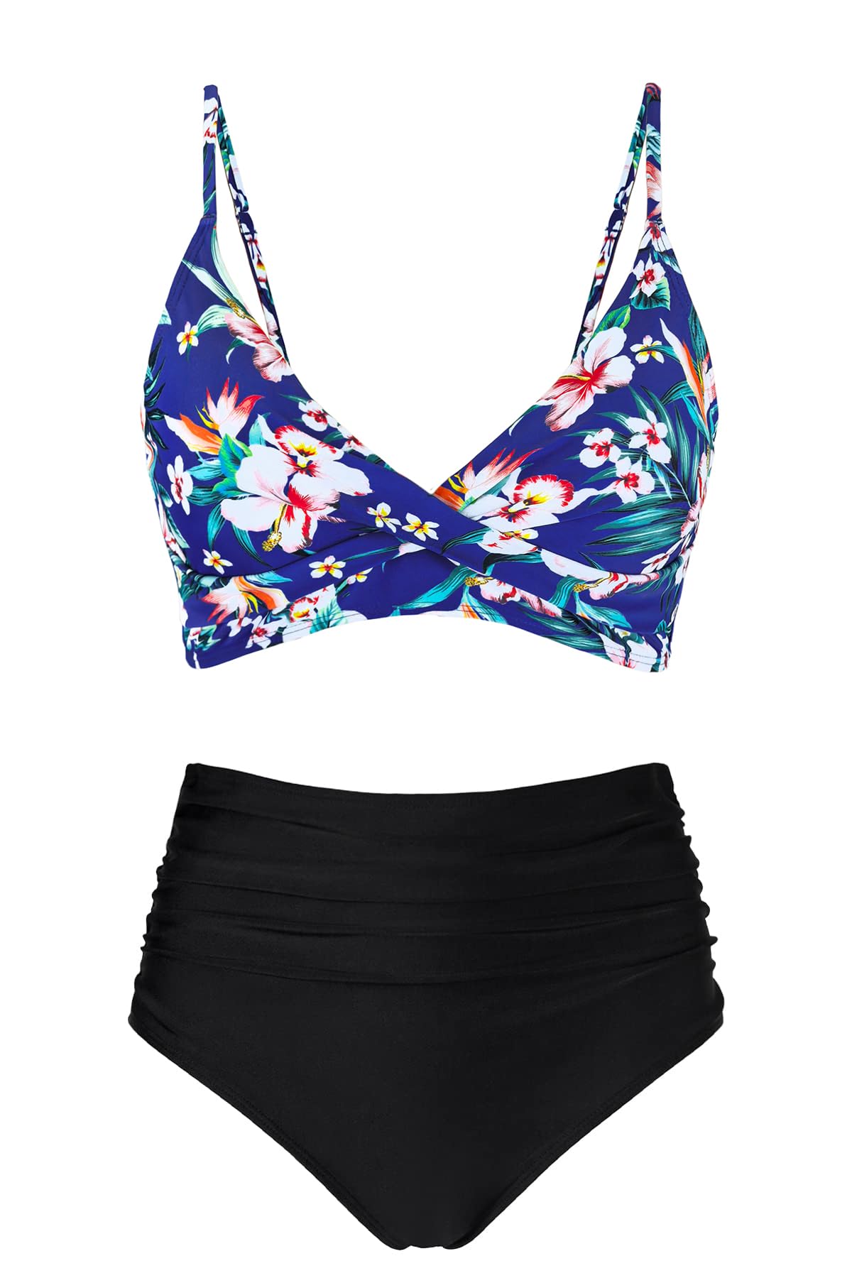 Amy Babe Women's Twist Front Adjustable Straps Bathing Suit for Women