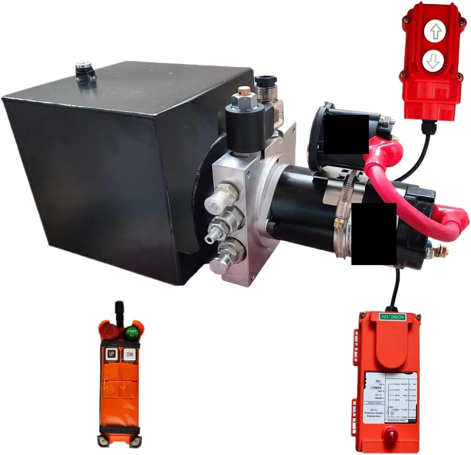 1pcs 1.2kW AC Single/Double Hydraulic Power Unit, Hydraulic Pump Station, and Electric Lifting Platform(Two-Way rmote)