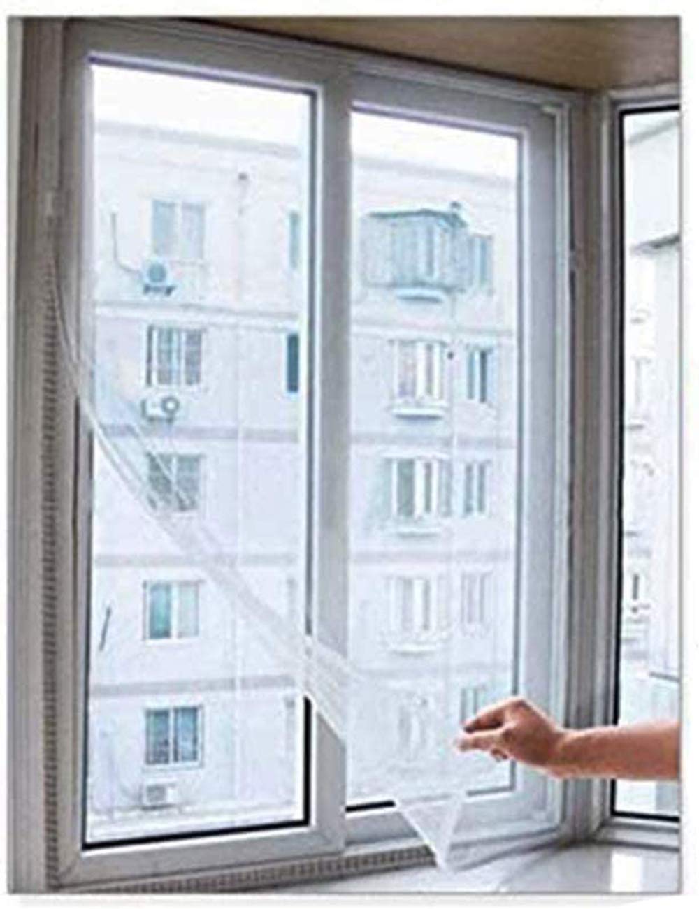 Vickys White 2 Packs Window Insect Screen Net Mesh Kit 1.3M X 1.5M