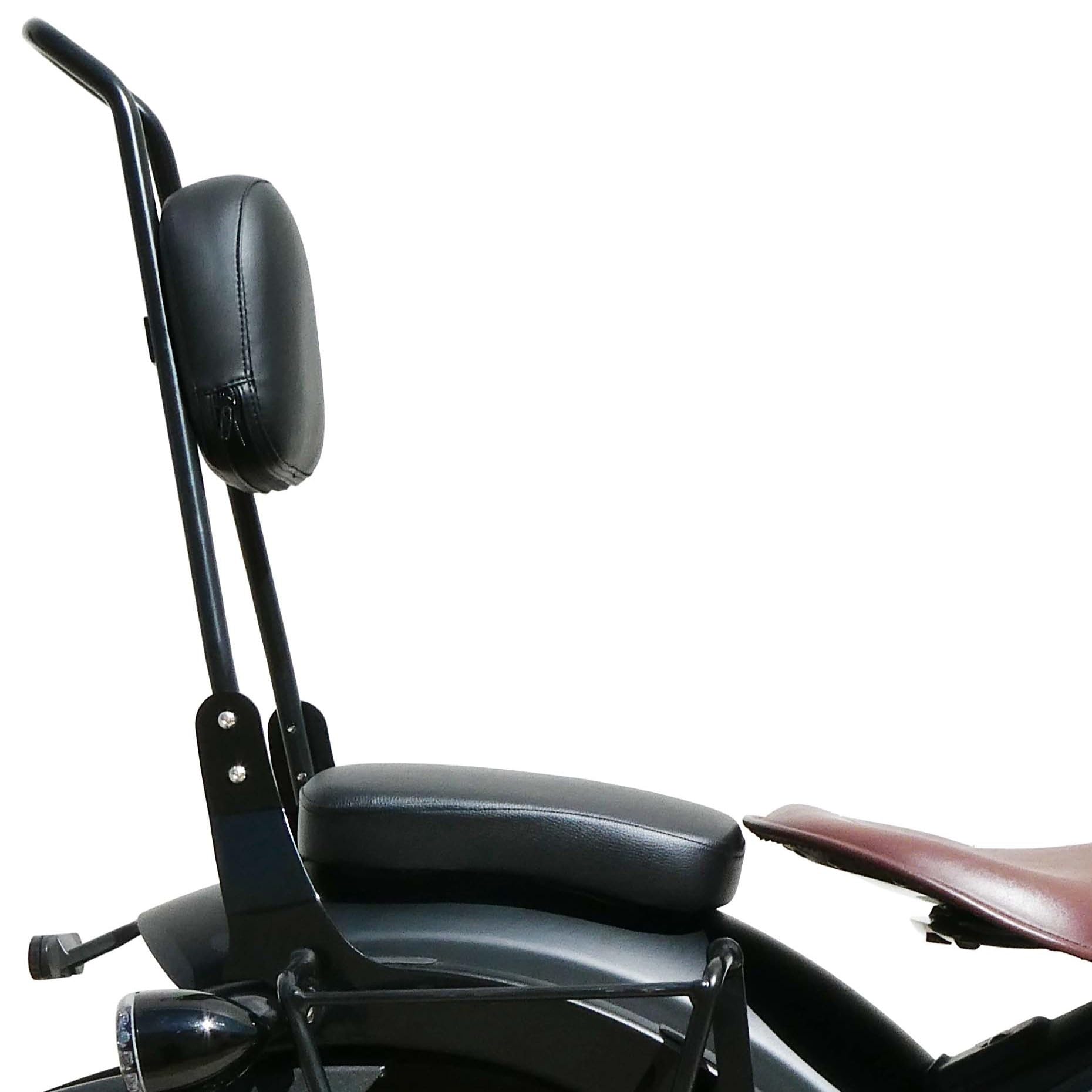 Spaan - Sissy Bar INDIAN Scout Bobber/Rogue (2018-2024), Format Standard, Sans Porte Paquet, Noir