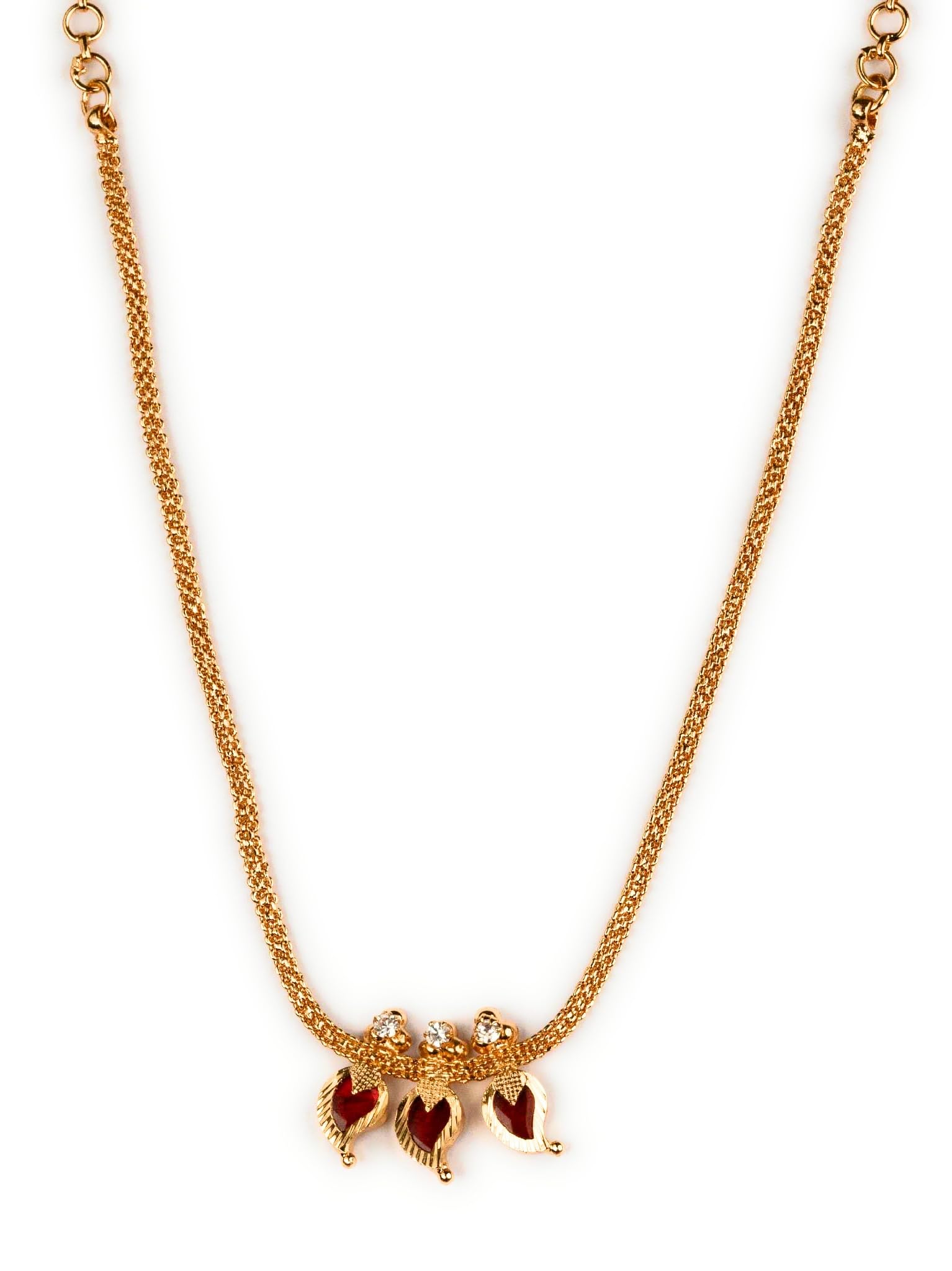 Sasitrends Classic Micro Gold Plated Three Palakka Kerala Pendant Necklace for Women and Girls (Design 3-Blue) (B0CN9K69Z5) Amazon Price History, Amazon Price Tracker