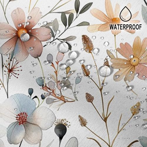 Rideau de douche en polyester de qualité supérieure à motif floral