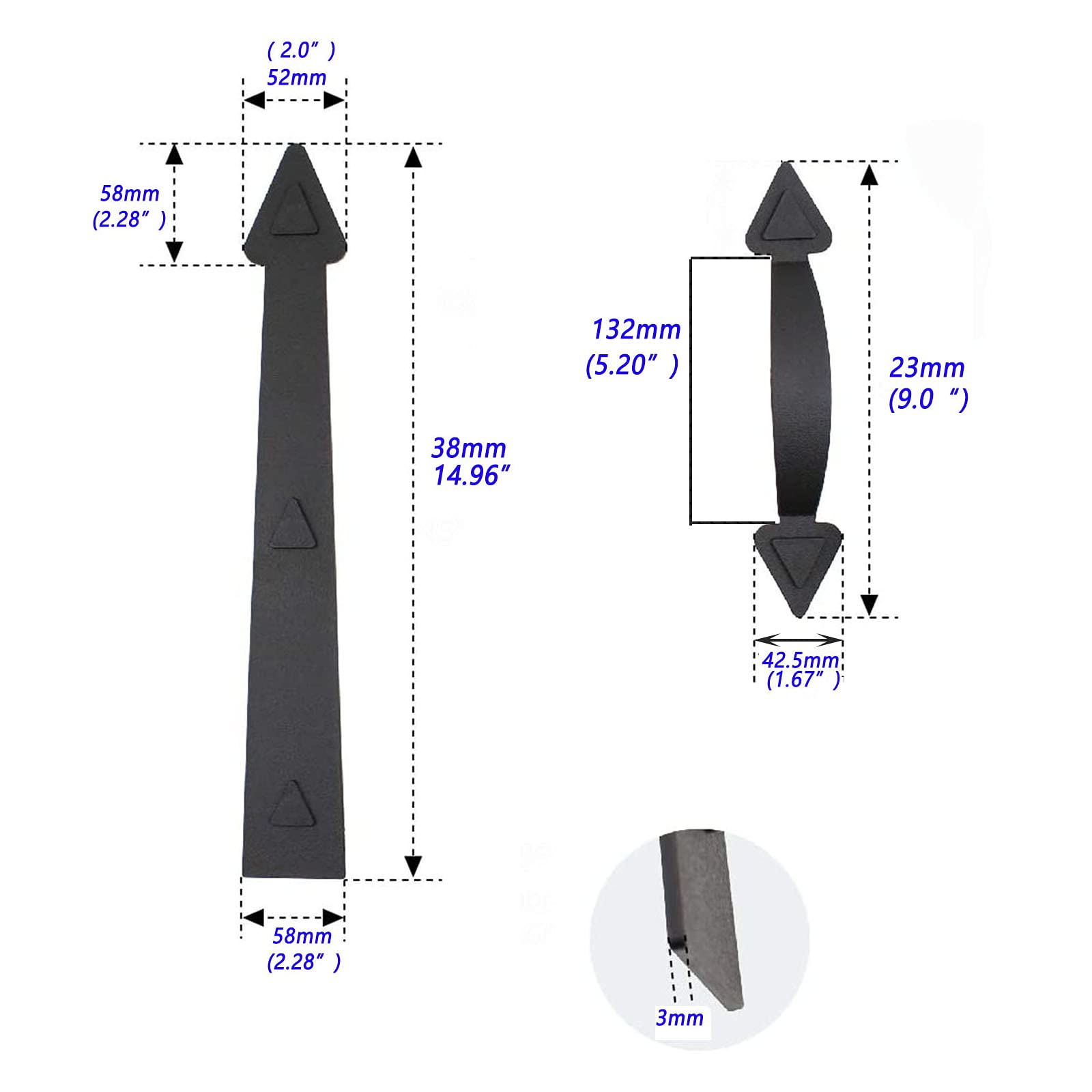 12 Packs Magnetic Decorative Garage Door Hardware Kit - 8