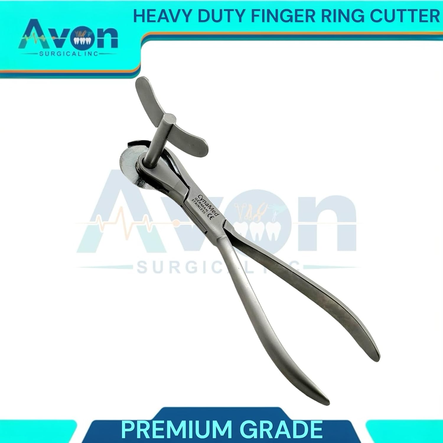 6in Heavy Duty Finger Ring Cutter First-Aid Ring Band Cutter, Fire Rescue, Jewelers Tool with Finger Guard & Disc Blade Cutter | German Stainless Steel