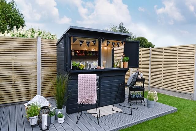 6' x 3' Forest Wooden Shiplap Pent Garden Bar (1.79 x 0.99m)