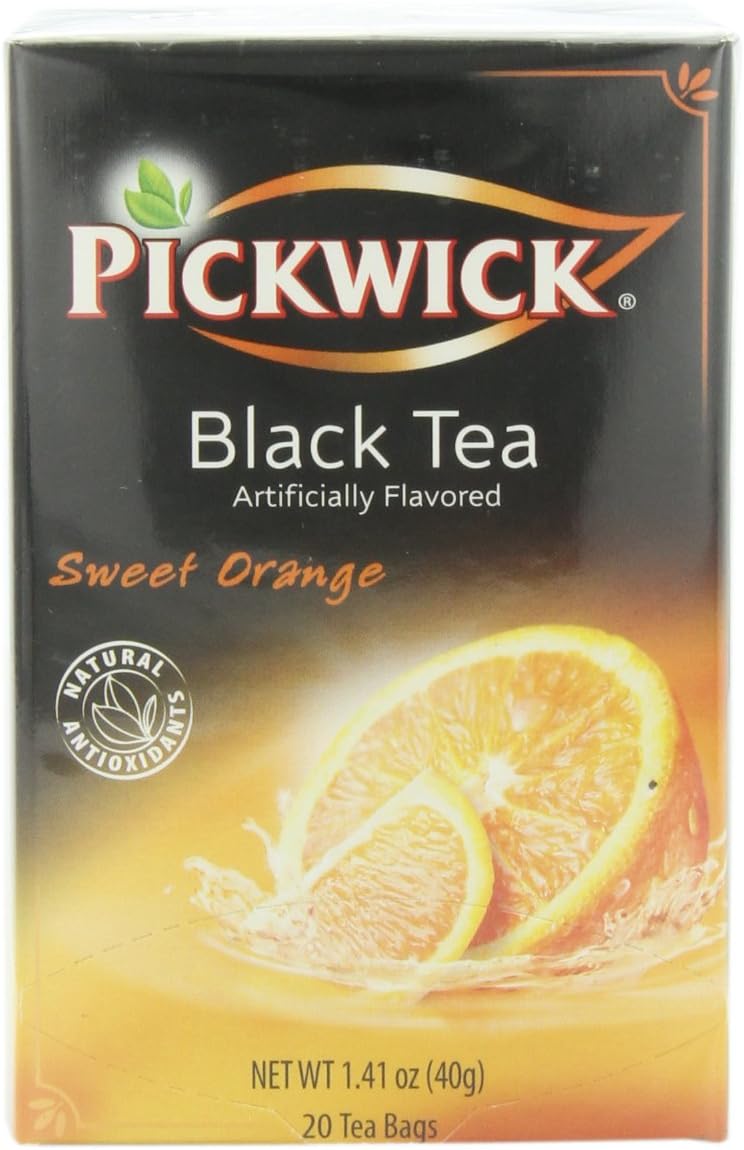 Pickwick Black Tea, Sweet Orange, 20-Count Tea Bags (Pack of 6)