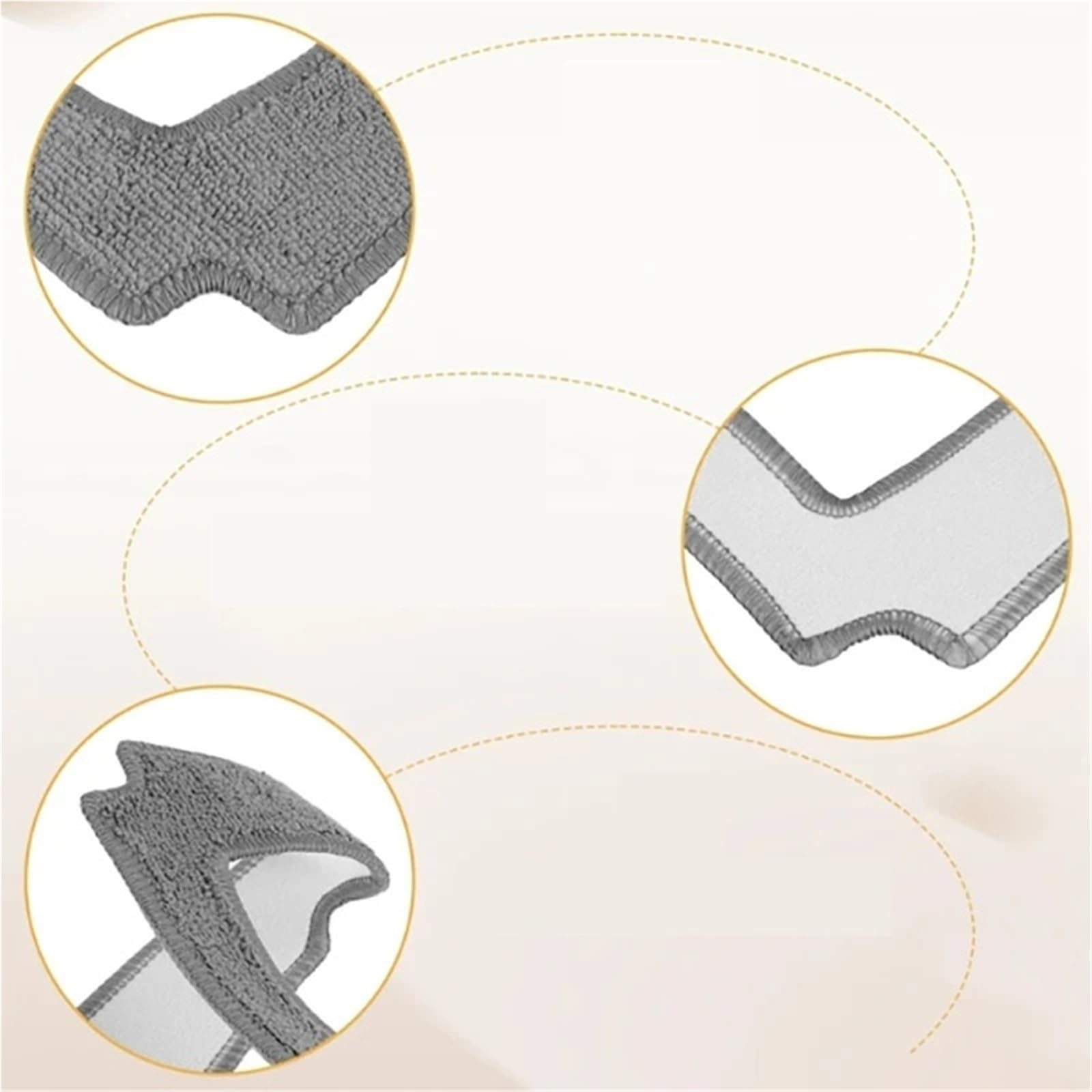 Fensterreinigung Roboter Ersatz Pads,Kompatibel Mit ABIR | Kompatibel Mit WD8 Wiederverwendbar Waschbar Rags Fenster Waschen Glas Ersatzteile(12Pack)