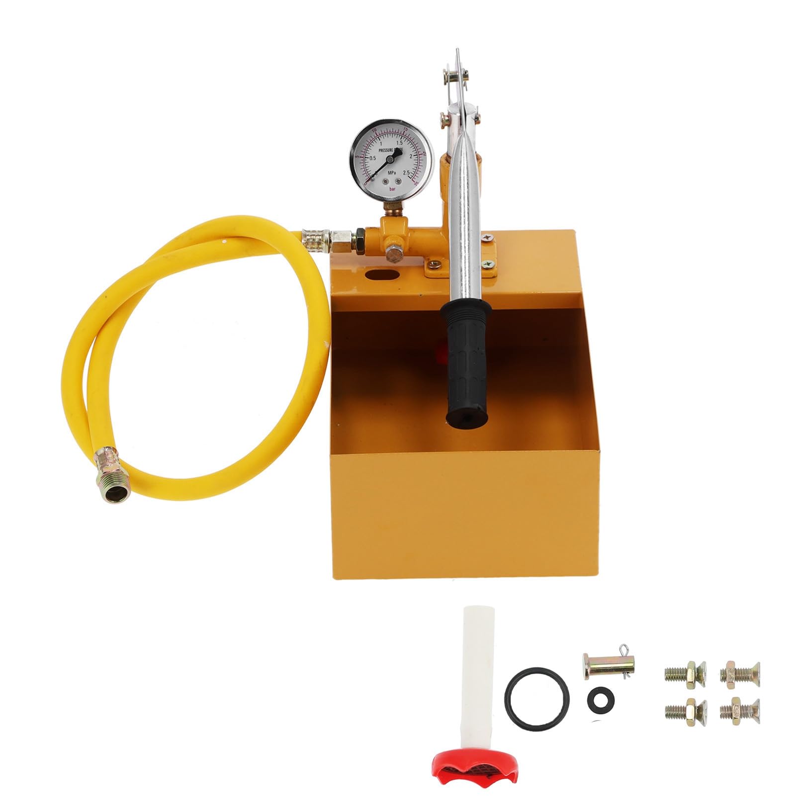 Kit di Prova della Pressione idraulica Manuale, Pompa di Prova della Pressione da 362 PSI con manometro per Prove di Pressione idraulica delle condotte Fino a 2,5 MPa
