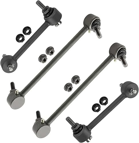 Detroit Axle - 4 barras estabilizadoras AWD para Jeep Cherokee 14-18 con suspensión todoterreno, 4 eslabones de barra estabilizadora delantera y