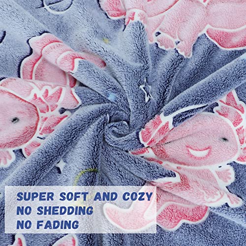 Image of GEULAY Axolotl Blanket for Toddler Girls, 40x50 Inches | Small, Flece Throw, Axolotl Toys, Kids Room Decor, Birthday Gift, Ages 2-10