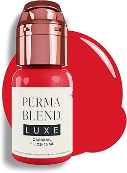 Perma Blend Luxe - Cardinal - Vegan Lip Tattoo Ink - Vibrant, True Red Microblading Pigment - for Lip Blush & Permanent Makeup - Cruelty-Free 0.5 oz