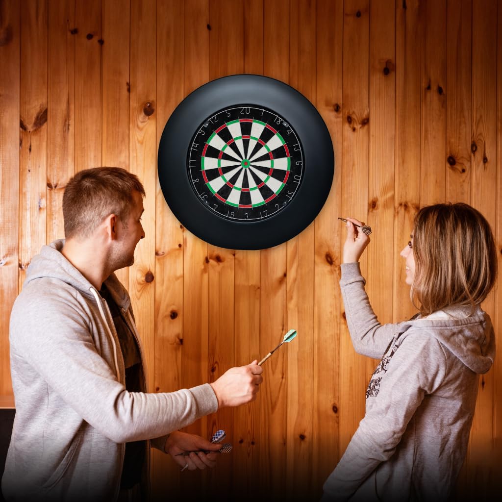 Peakridge® Dartboard Surround – Einteiliger Schutzring für Standard-Dartscheiben, perfekte Passform & Wandschutz