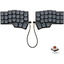 SZRKBD Choc Corne V4.1 Low Profile Split Ergonomic Mechanical Keyboard 40% Layout Wired Hot-Swappable RGB Backlit PBT Keycaps QMK/Vial Programmable for Enthusiasts & Professionals