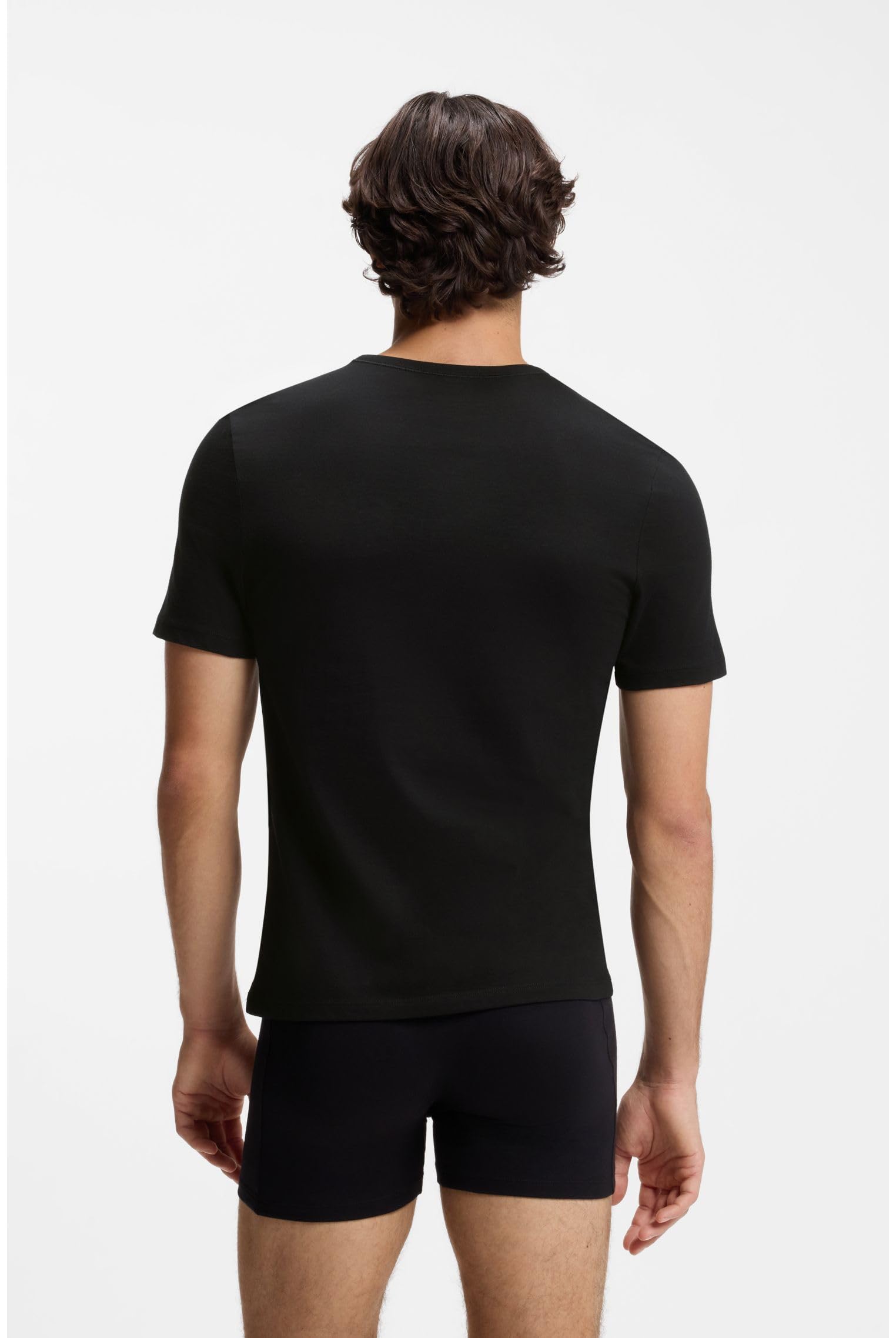 Hugo Boss Mężczyźni Rn 3P Classic T-Shirty, Czarny, M