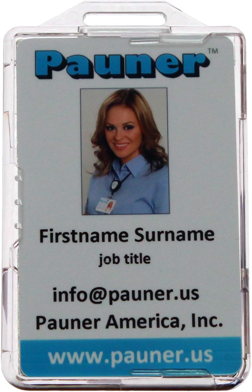 RFID Safe ID Badge Holder - 2 Card Protector for Twic, PIV, Fed ID & Smart Cards (50)