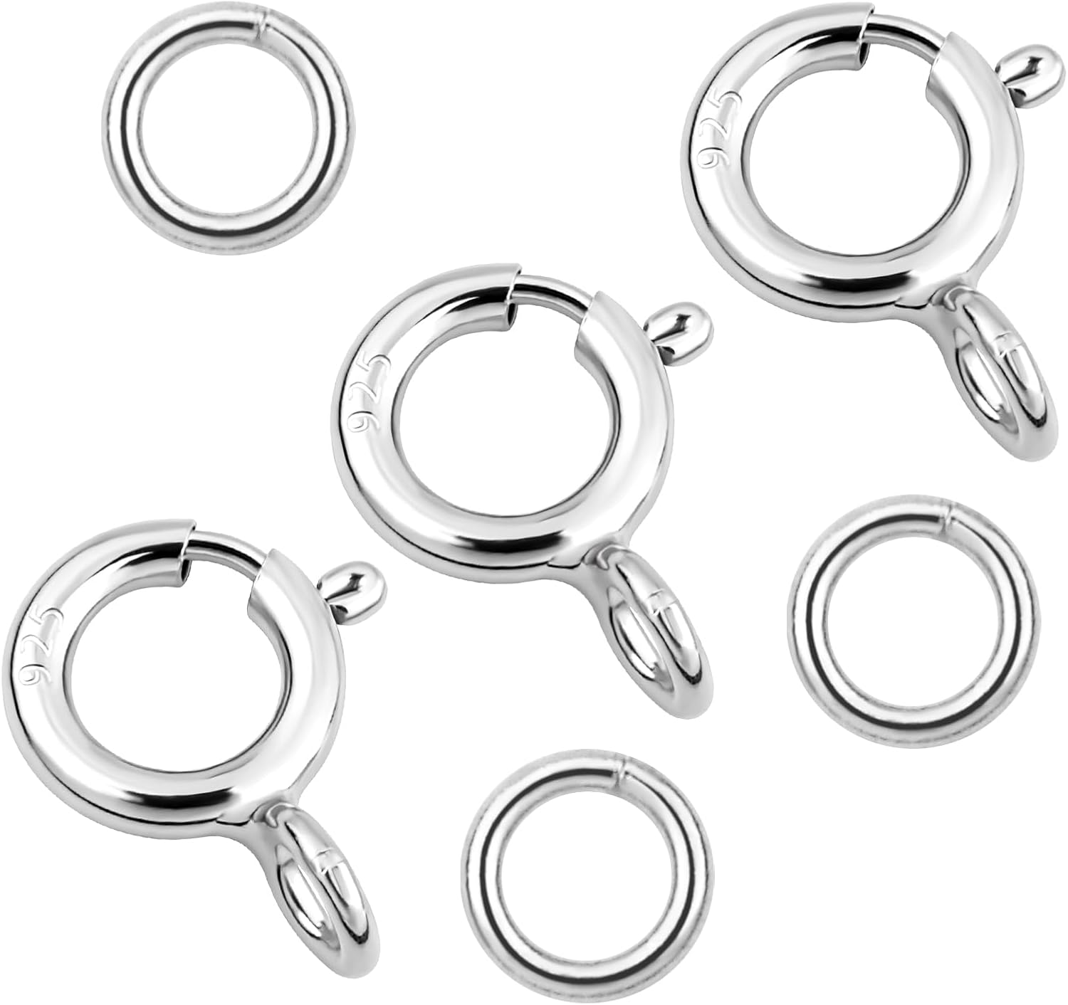 925 Sterling Silver 5mm Necklace Clasp for Jewelry Making
