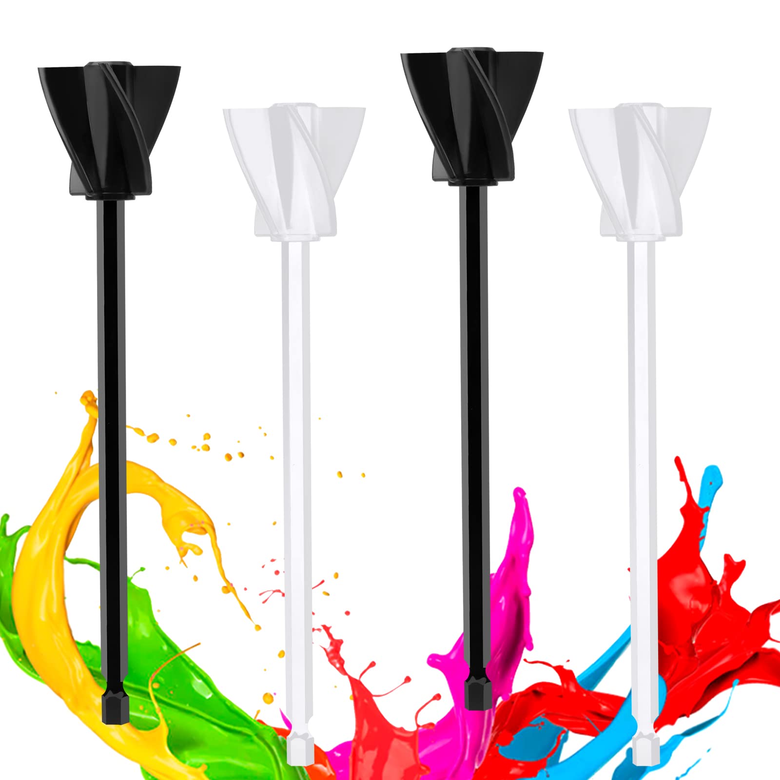 Buy Epoxy Mixer for Resin, 4Pack Paint Mixer for Drill, Paint Stirrer