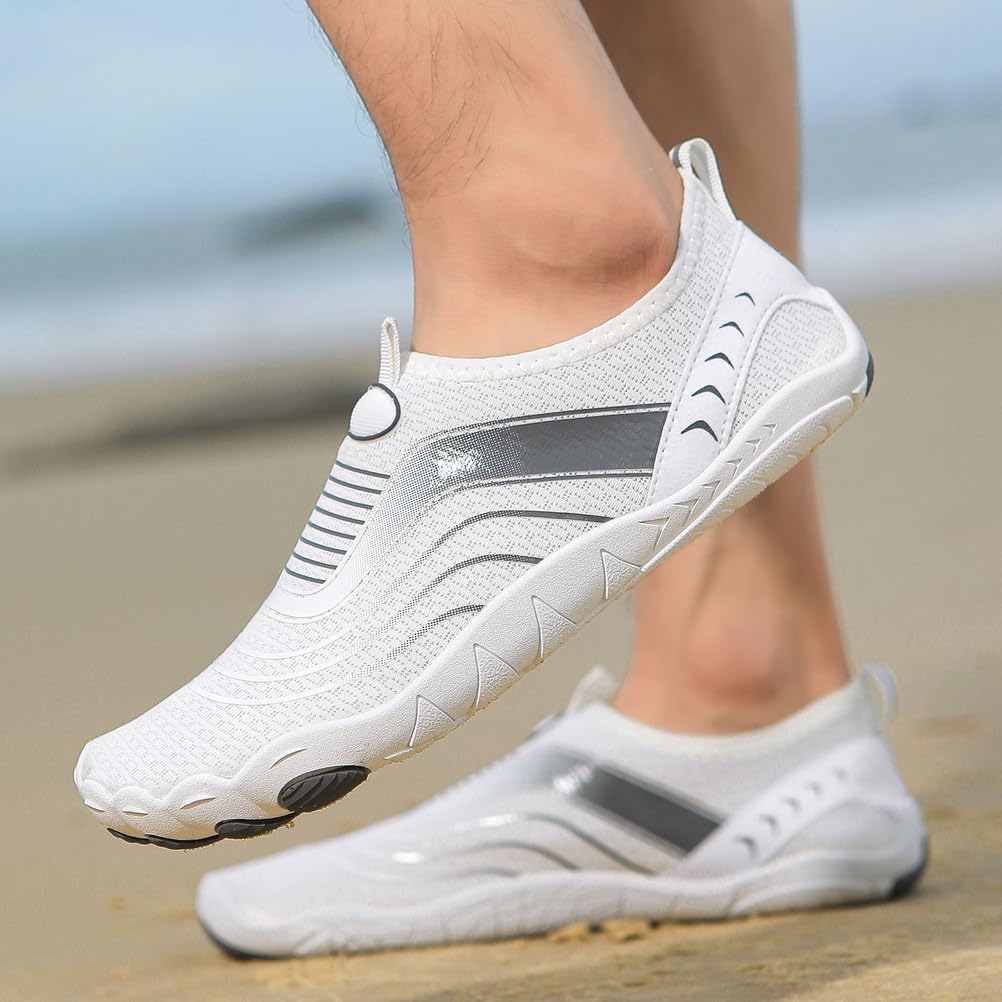 Wasserschuhe für Damen Herren, Mesh Schlüpfer Schnelltrocknende Barfuß Aqua Schuhe für Schwimmen, Pool, Bootfahren, Surfen, Tauchen, Yoga
