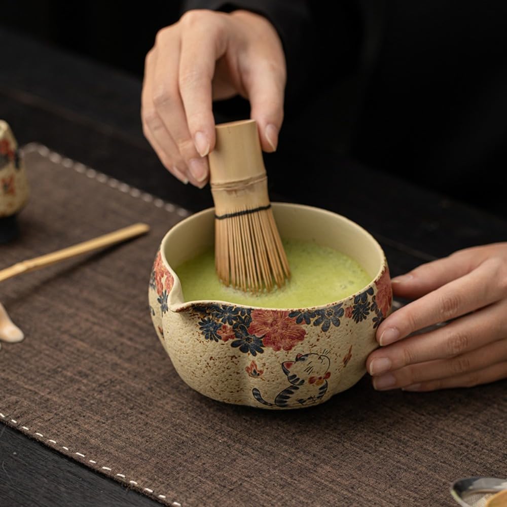 Amazon | MLTUN MAKAN 抹茶 セット 自宅用 茶道具 初心者 4点セット